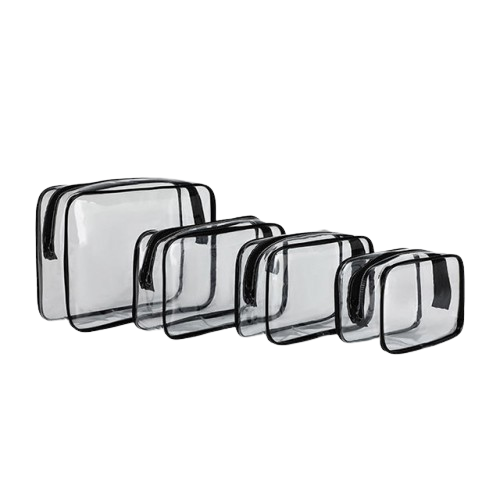 Clear Toiletries Pouch with Zipper (TSA Approved)