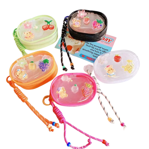 PVC Coin Purse Transparent Fruit Card Bag