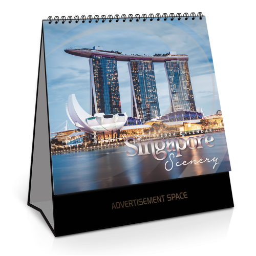 2024 Singapore Calendar With School Holiday - Singapore Scenery Theme- S8807