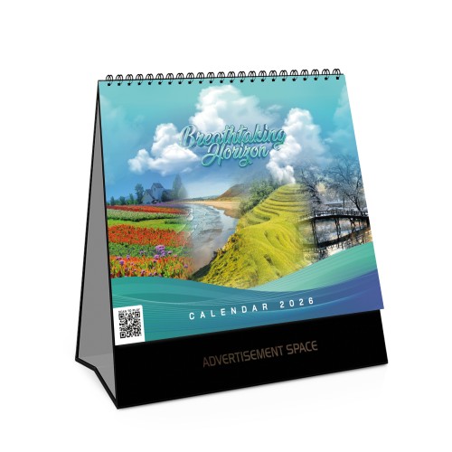 2026 Singapore Calendar With School Holiday - Horizon Theme- S8801