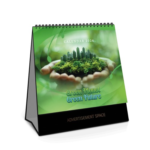2026 Singapore Calendar With School Holiday - Green Planet Theme - S8805