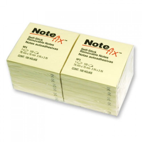 3M NF4 Notefix 3" x 3" Yellow 12pads