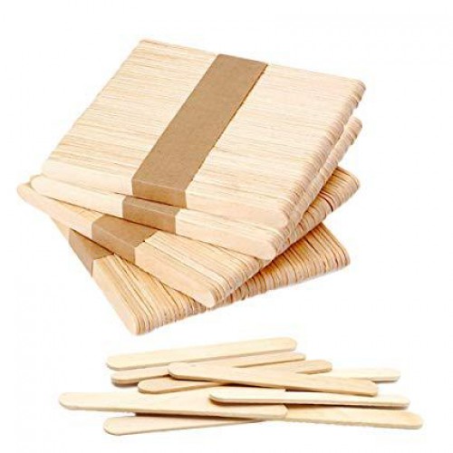Small Wooden Ice Cream Popsicle Sticks 115 x 10mm Set of 100