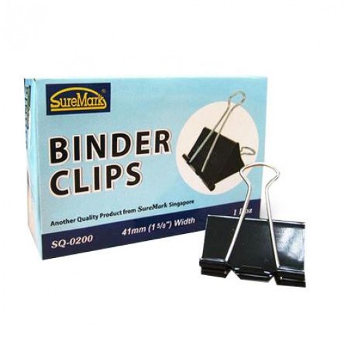 Binder Clips 41mm Box of 12 SQ-0200
