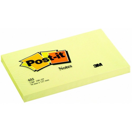 3M Post-it Notes Yellow 3 x 5 Inch 655CY