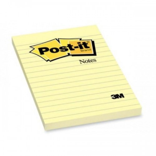 3M Post-it Notes Lined Canary Yellow 4 x 6 Inch 660CY