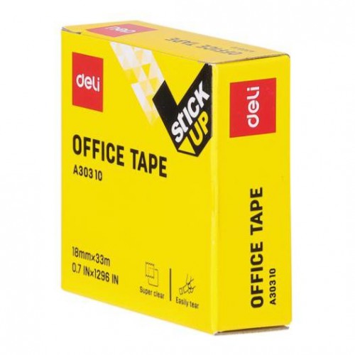 Deli Super Clear Office Tape 18mm x 33M EA30310