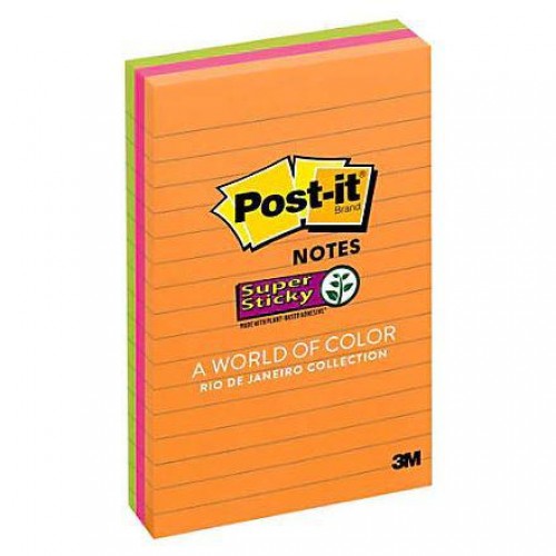 3M POST-IT NOTES LINED 4X6 660-3SSUC (3 PADS/PACK)